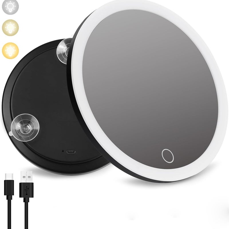 10 Times 20 Times 30 Times Magnification Makeup Mirror Led Makeup Mirror 360 Rotating Makeup Mirror With Lamp Suction Mirror - Image 2